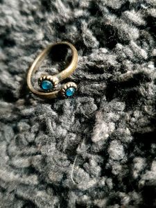 Vintage Silver Ring with Blue Gems