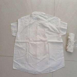 Decathlon Pure Cotton White Shirts - Set of 2