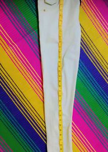 White Belted Pants