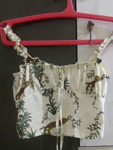 Sheer Leopard Print Crop Top