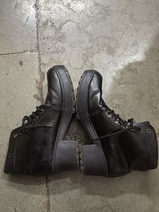 Black Lace-Up Ankle Boots