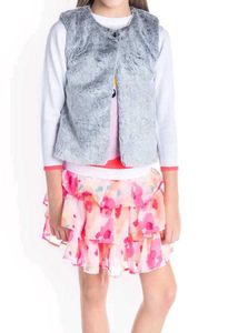 Cherry Crumble Girls Grey Insulator Tailored Jacke