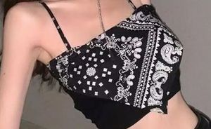 Bandana Print Crop Top