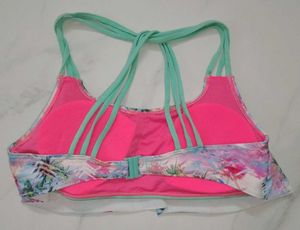 Tropical Print Bikini Top L
