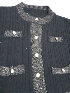 Chic Black Knit Cardigan