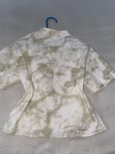 Tie-Dye Mandarin Collar