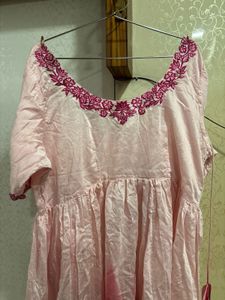 Beautiful Pink Anarkali Kurta Set with Dupatta