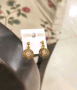 New Fashion Gold Toned Drop Earrings Set Of 2