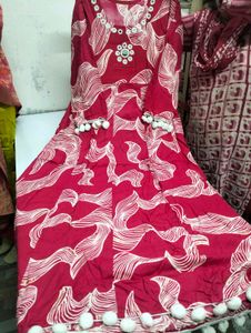Magenta Pom-Pom Frock Suit