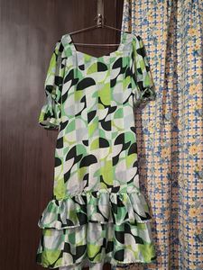 Stylish Geometric Print Midi Dress