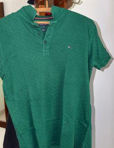 tommy hilfigure green polo