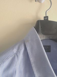 Arrow Newyork Men's Blue Textured Dress Shirt