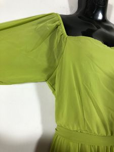 Lime Green Tiered Maxi Dress