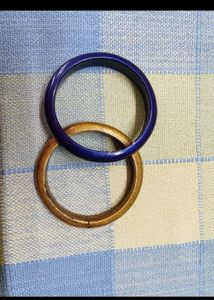 Purple Golden Bangle/Kada Set