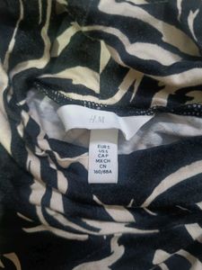 Zebra Print Turtleneck Top