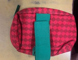 DeRucci Red Checkered Pouch