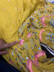 Yellow Embellished Jumpsuit