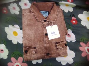 Stylish Brown Washed Shirt