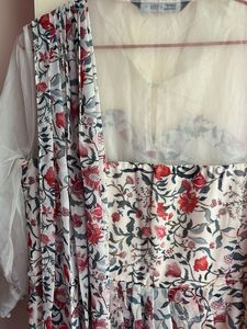 Floral Print Ethnic Gown