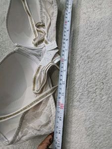 White Padded Bra with Textured Cups ♥️