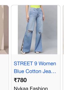 Distressed Wide Leg Jeans
