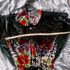 Designer Velvet Dress Cum Top For Kids