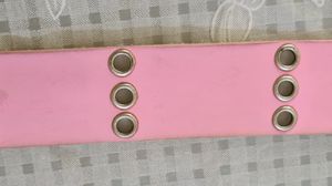 Pink Belt with Metalic Rings