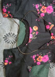 Floral Print Anarkali Gown
