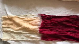 Elegant Off-White Kurta with Maroon Scarf
