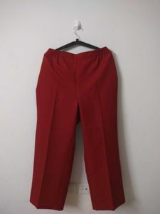 Classic Red Straight Leg Trousers