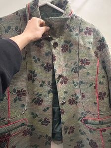 Vintage Floral Print Blazer