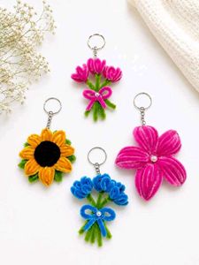 Cute Plush Keychains Set