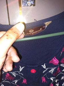 Embroidered Blue Kurta