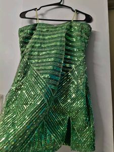 Stunning Green Sequin Mini Dress