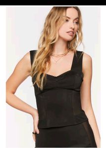 F21 Lace Trimmed Sheer corset (xs)size xs