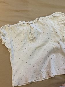 Striped Baby Dress with Polka Dot Top