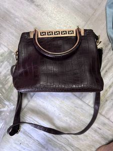 Chic Crocodile Embossed Handbag