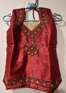 Embroidered Red Silk tunic