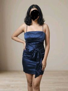 (imported from USA) Navy Blue Strapless Dress