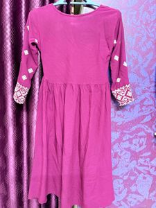 Embroidered Purple Kurta