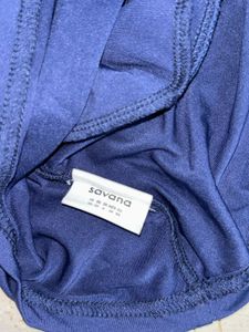 Stylish Blue Square Neck Tank Top