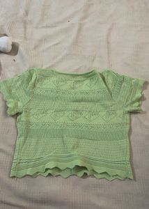 Cute Green Knit Cardigan