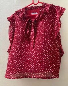 Sale 🛍️Red Polka Dot Blouse