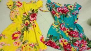2 To 4 Year Cotton Romper Combo
