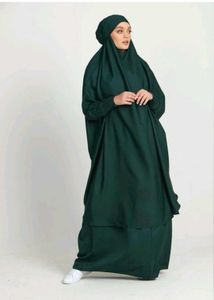 Elegant Green jilbab Abaya Gown