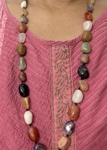Unique Beaded Stone Necklace