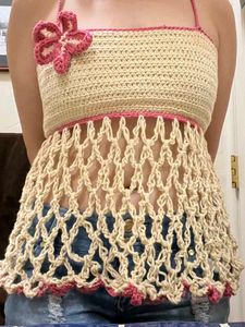 Crochet Flower Tank Top
