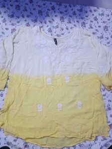 yellow short kurti