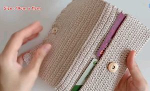 Handmade Crochet Clutch with Rose Design