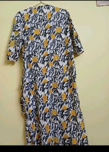 Floral Print Cotton Kurta